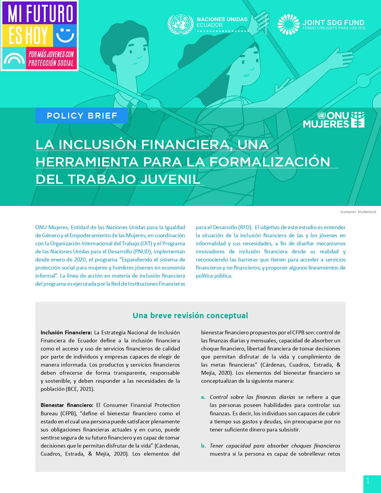Policy brief La inclusión financiera, una herramienta para la formalización del trabajo juvenil