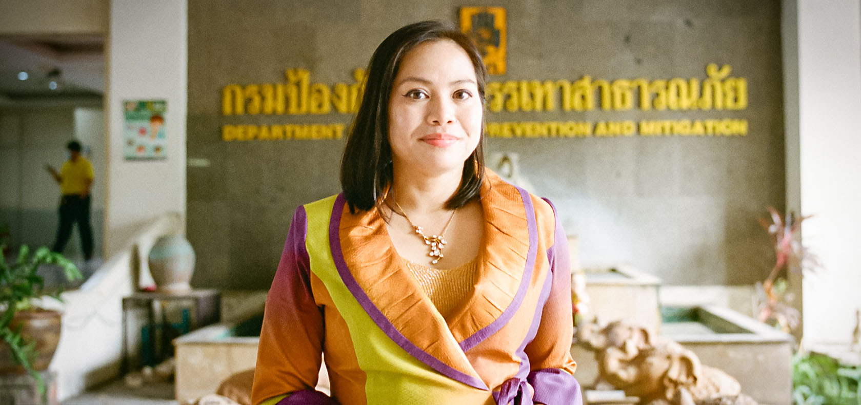 Aimee es la directora de la sección de cooperación internacional del Departamento de Prevención y Mitigación de Desastres del Ministerio del Interior de Tailandia. Foto: ONU Mujeres