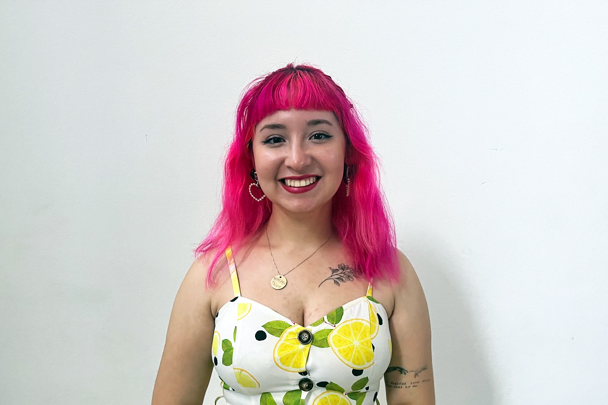 La programadora y activista feminista chilena Valentina Muñoz es cofundadora de la Asociación de Mujeres Jóvenes por las Ideas (AMUJI Chile). Foto: ONU Mujeres/Diana Leal 