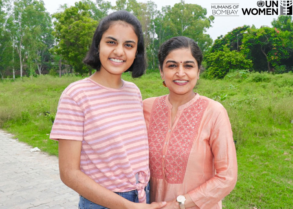 Ananya Banerjee with her mother. Photo: Humans of Bombay